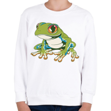 PRINTFASHION Béka - Gyerek pulóver - Fehér gyerek pulóver, kardigán