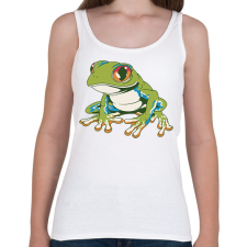 PRINTFASHION Béka - Női atléta - Fehér női trikó