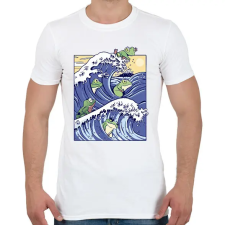 PRINTFASHION Békák a vízben - Férfi póló - Fehér férfi póló