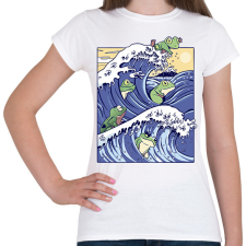 PRINTFASHION Békák a vízben - Női póló - Fehér női póló