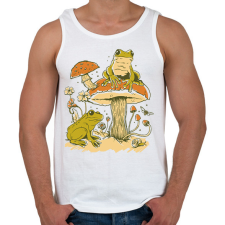 PRINTFASHION Békák és gomba - Férfi atléta - Fehér atléta, trikó