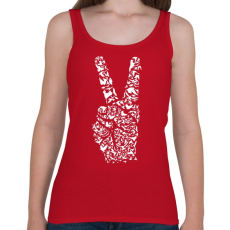PRINTFASHION Béke - Női atléta - Cseresznyepiros