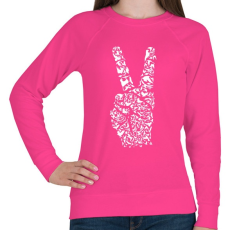 PRINTFASHION Béke - Női pulóver - Fukszia