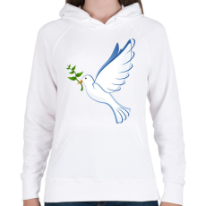 PRINTFASHION Békegalamb - Női kapucnis pulóver - Fehér