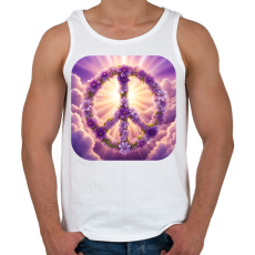 PRINTFASHION Békejel - Férfi atléta - Fehér