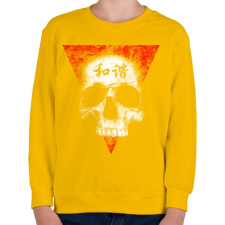 PRINTFASHION Békés koponya - Gyerek pulóver - Sárga gyerek pulóver, kardigán