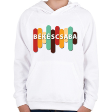 PRINTFASHION Békéscsaba - Színes - Gyerek kapucnis pulóver - Fehér