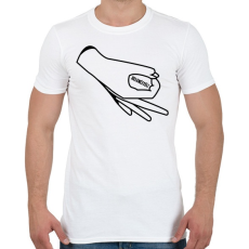 PRINTFASHION Belenéztél! - Férfi póló - Fehér