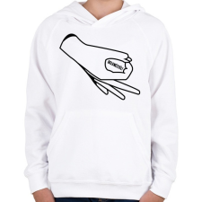 PRINTFASHION Belenéztél! - Gyerek kapucnis pulóver - Fehér gyerek pulóver, kardigán