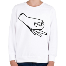 PRINTFASHION Belenéztél! - Gyerek pulóver - Fehér gyerek pulóver, kardigán