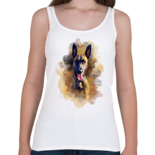 PRINTFASHION Belga juhász kutya - Női atléta - Fehér női trikó