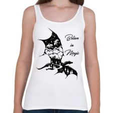 PRINTFASHION Believe in magic - Női atléta - Fehér női trikó