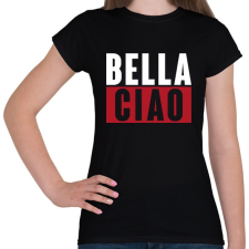 PRINTFASHION BELLA CIAO - fehér-piros - Női póló - Fekete női póló