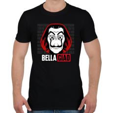PRINTFASHION BELLA CIAO - Férfi póló - Fekete