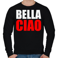 PRINTFASHION Bella ciao - Férfi pulóver - Fekete