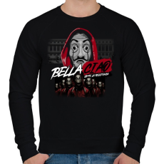PRINTFASHION Bella Ciao - Férfi pulóver - Fekete