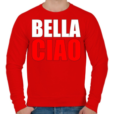 PRINTFASHION Bella ciao - Férfi pulóver - Piros