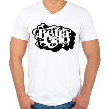 PRINTFASHION bella ciao - Férfi V-nyakú póló - Fehér férfi póló