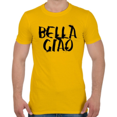 PRINTFASHION Bella ciao graffiti fekete - Férfi póló - Sárga