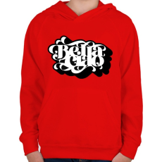 PRINTFASHION bella ciao - Gyerek kapucnis pulóver - Piros