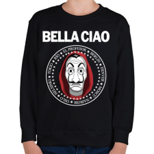 PRINTFASHION Bella Ciao - Gyerek pulóver - Fekete gyerek pulóver, kardigán