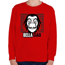 PRINTFASHION BELLA CIAO - Gyerek pulóver - Piros gyerek pulóver, kardigán