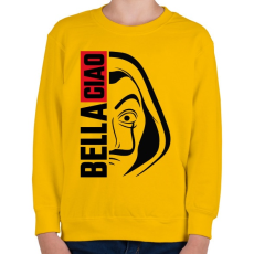 PRINTFASHION Bella ciao - Gyerek pulóver - Sárga