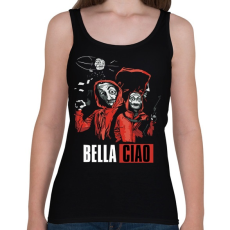 PRINTFASHION Bella Ciao - Nagy Pénzrablás - Money Heist - Casa de Papel - Női atléta - Fekete