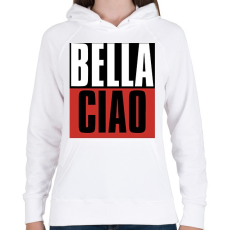 PRINTFASHION Bella Ciao - Nagy Pénzrablás - Money Heist - Casa de Papel - Női kapucnis pulóver - Fehér