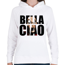 PRINTFASHION Bella Ciao - Női kapucnis pulóver - Fehér női pulóver, kardigán
