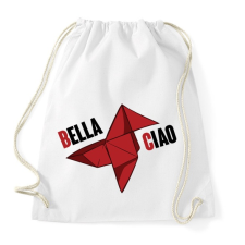 PRINTFASHION Bella Ciao origami - Sportzsák, Tornazsák - Fehér tornazsák