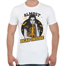 PRINTFASHION Belül majdnem halott - Férfi póló - Fehér férfi póló
