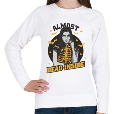 PRINTFASHION Belül majdnem halott - Női pulóver - Fehér