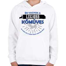 PRINTFASHION Béna pólót kaptam - Kőműves - Gyerek kapucnis pulóver - Fehér gyerek pulóver, kardigán