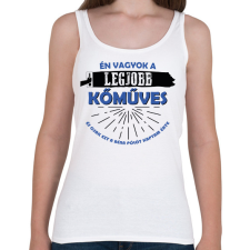 PRINTFASHION Béna pólót kaptam - Kőműves - Női atléta - Fehér női trikó