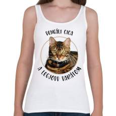 PRINTFASHION Bengáli cica - Legjobb barát - Női atléta - Fehér