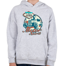 PRINTFASHION Benzin - Gyerek kapucnis pulóver - Sport szürke