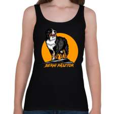 PRINTFASHION Berni pásztor - Női atléta - Fekete női trikó