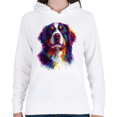 PRINTFASHION Berni Pásztorkutya - Női kapucnis pulóver - Fehér