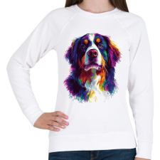 PRINTFASHION Berni Pásztorkutya - Női pulóver - Fehér női pulóver, kardigán