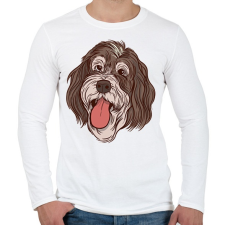 PRINTFASHION Bernipásztor - Férfi hosszú ujjú póló - Fehér férfi póló