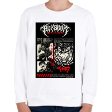 PRINTFASHION Berserk - Guts - Gyerek pulóver - Fehér gyerek pulóver, kardigán
