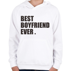 PRINTFASHION Best boyfriend - Gyerek kapucnis pulóver - Fehér