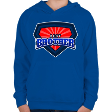 PRINTFASHION BEST BROTHER - Gyerek kapucnis pulóver - Királykék gyerek pulóver, kardigán