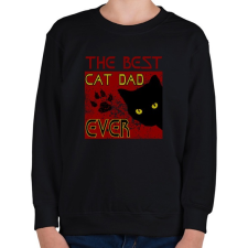 PRINTFASHION BEST CAT DAD - Gyerek pulóver - Fekete gyerek pulóver, kardigán