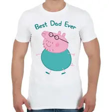 PRINTFASHION Best Dad Ever - Férfi póló - Fehér férfi póló