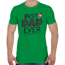 PRINTFASHION Best Dad Ever - Férfi póló - Zöld férfi póló