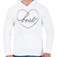 PRINTFASHION best - Férfi kapucnis pulóver - Fehér férfi pulóver, kardigán