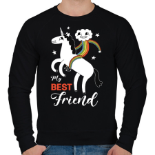 PRINTFASHION Best friend - Férfi pulóver - Fekete férfi pulóver, kardigán