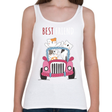 PRINTFASHION best friend macska - Női atléta - Fehér